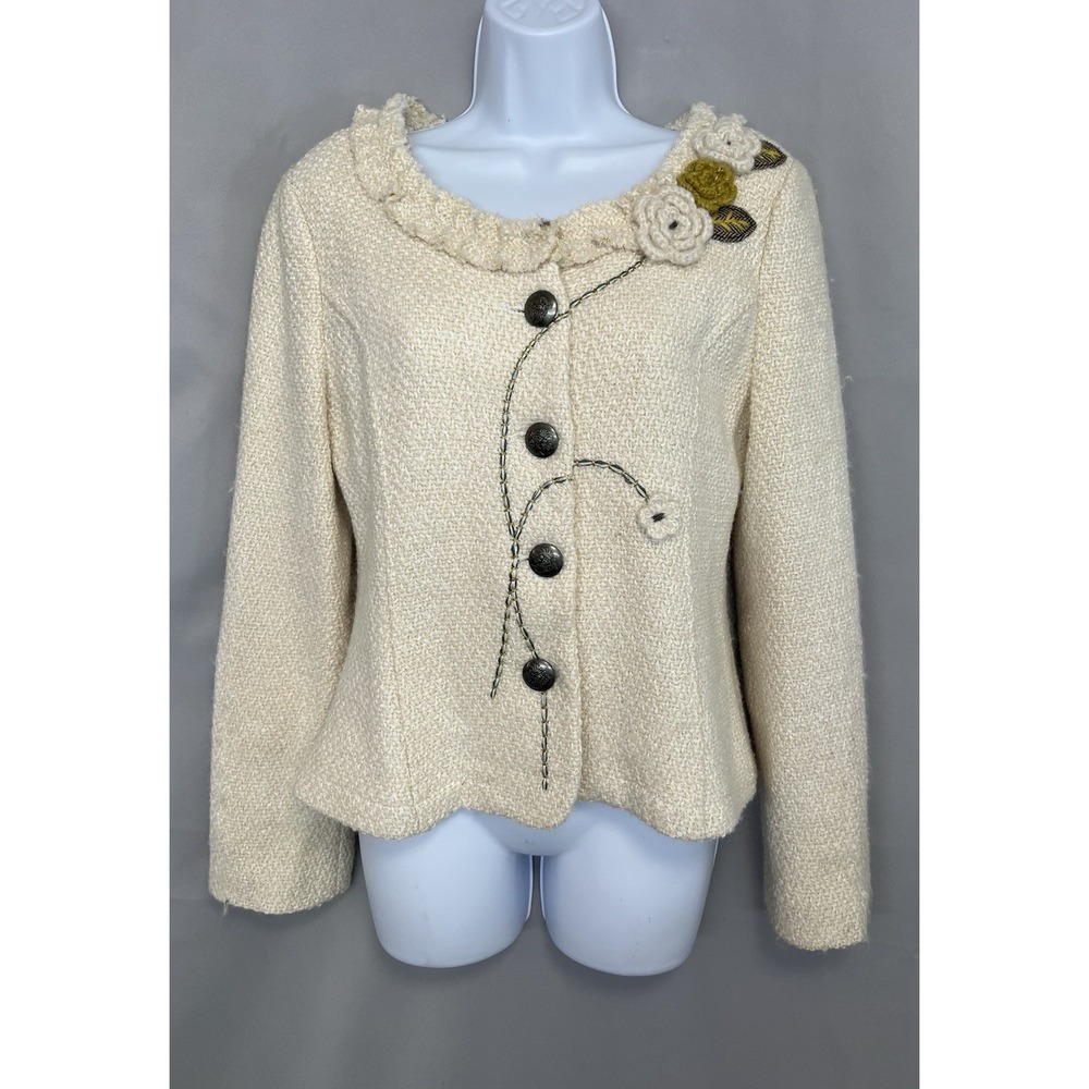 Nick And Mo Women's‎ Beige Jacket Blazer SZ Medium